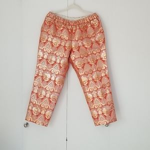 J. Crew Collection Orange Brocade Joggers